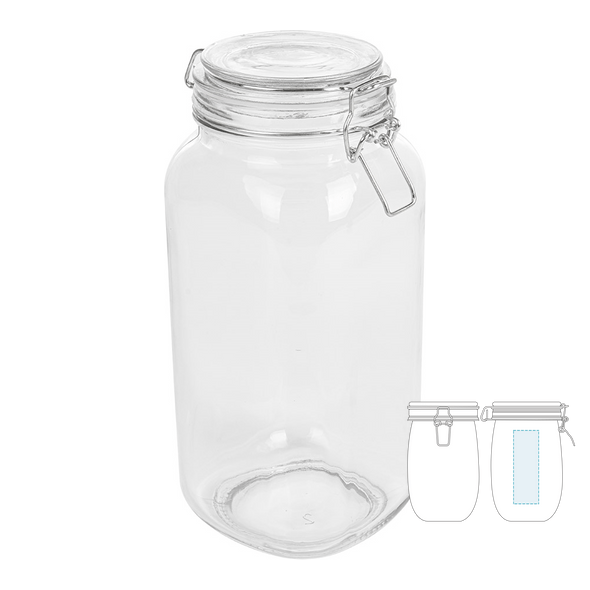 Storage Bottle with Crystal Clear Clip Closure